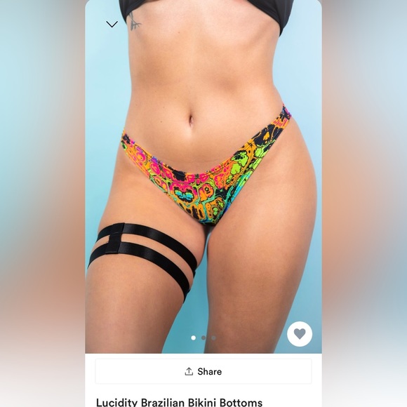 SOLD on Depop - Freedom Ravewear Lucidity Brazilian Bikini Bottoms - Picture 3 of 5